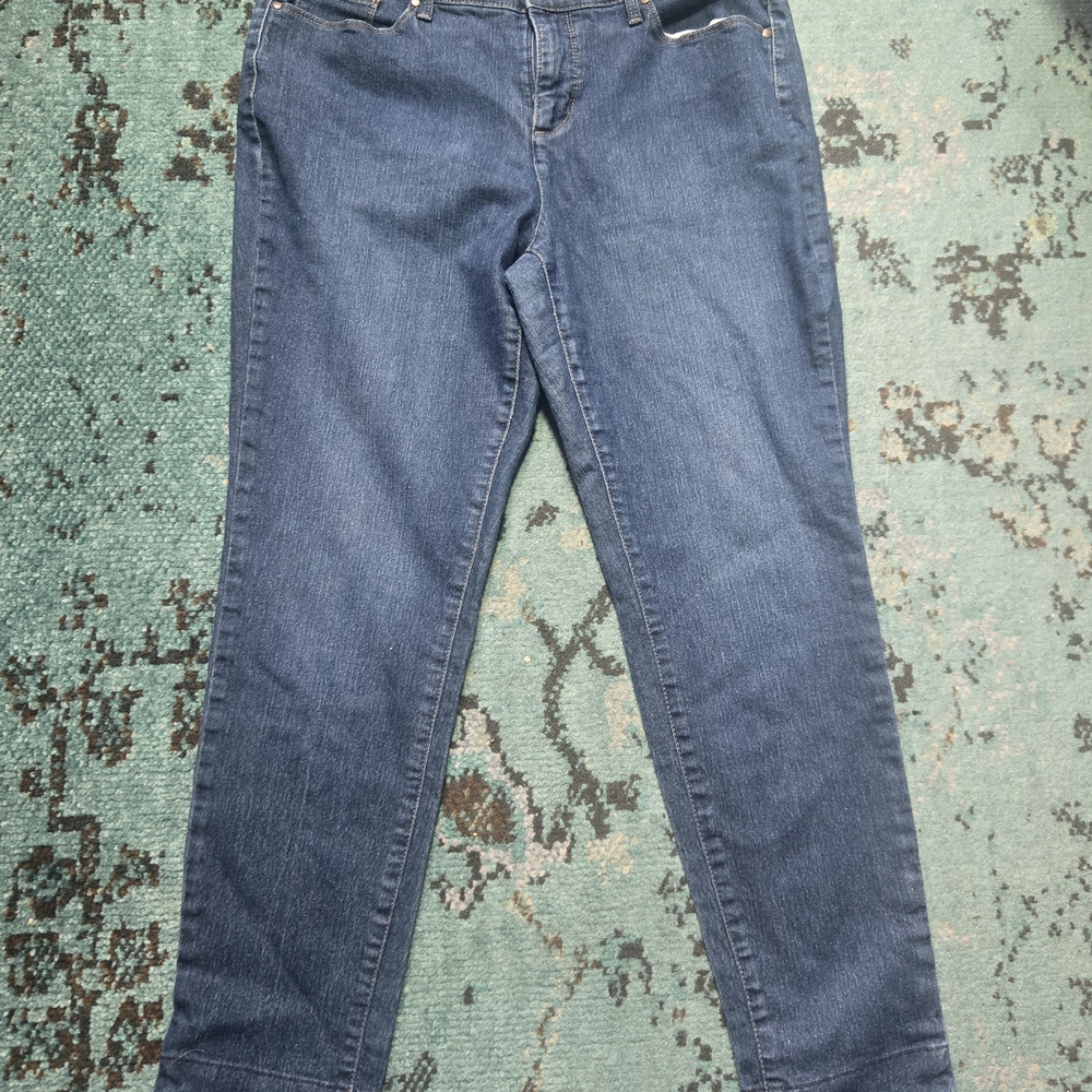 Charter Club Women's Dark Blue Straight-Leg Jeans